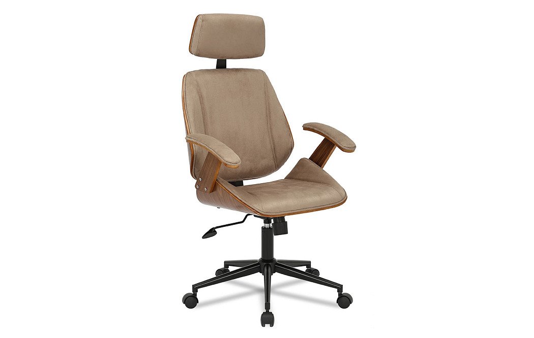 Кресло Benjamin, темно-бежевый/орех