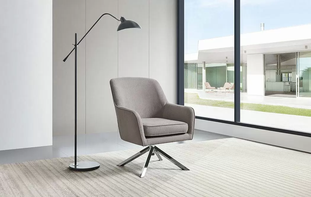 Кресло Molly, серо-бежевый/хром - фото 2