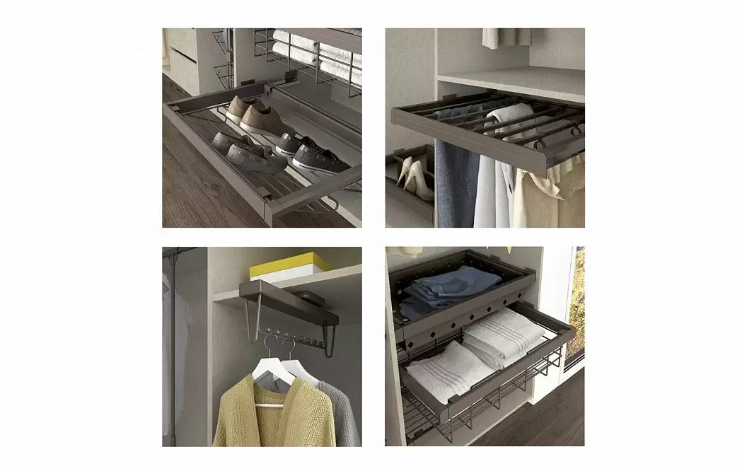 Шкаф SPARTA с 2 раздвижными дверями 195 H240, графит (YM501) - фото 6