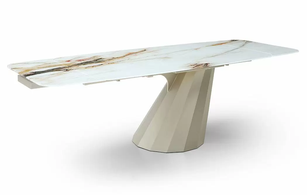 Стол раскладной Allegra 180-260, стекло 3D/шампань - фото 14