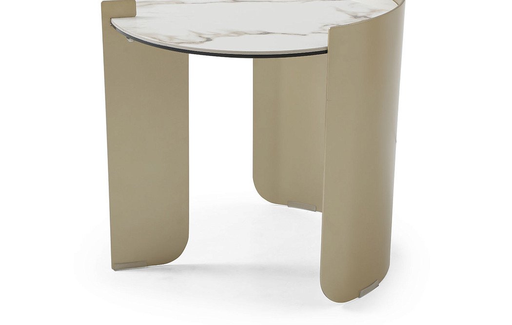 Стол журнальный Diva (53), белая керамика/шампань - фото 6