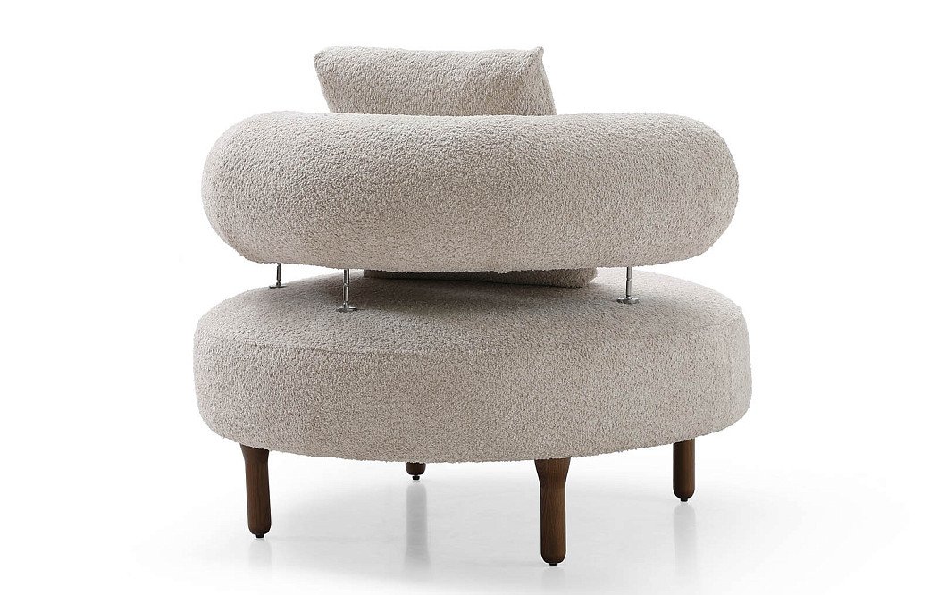 Кресло Olimpia, кремовый/орех - фото 8