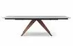 Стол раскладной Valencia 160-240, серая керамика/орех