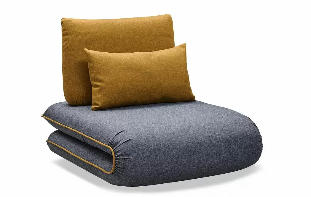 Кресло-кровать Justin-1, темно-серый/желтый - фото 8