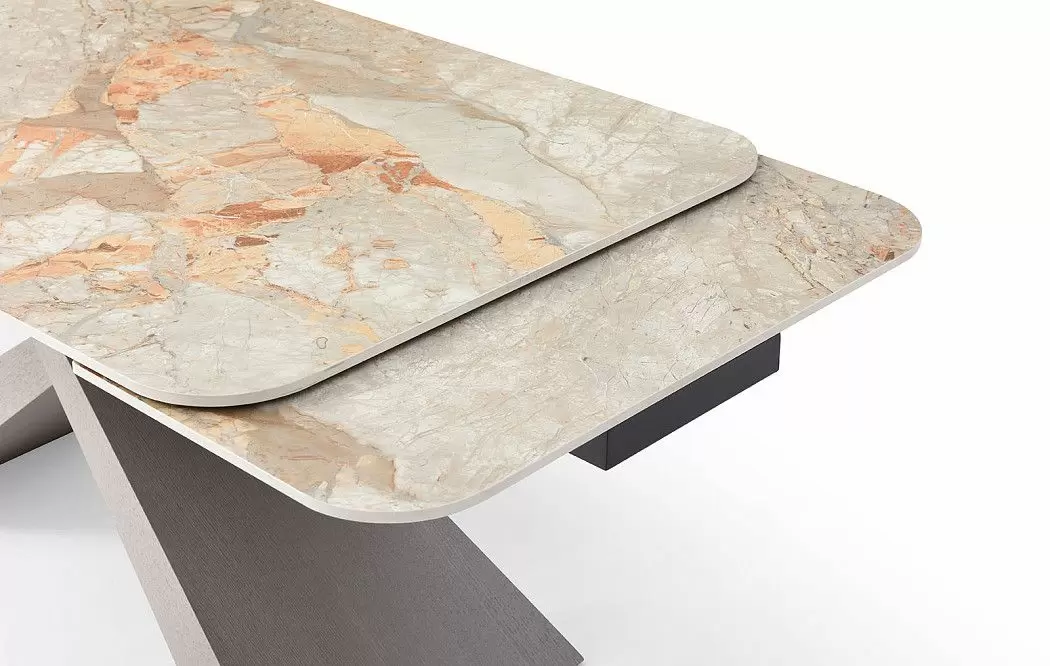 Стол раскладной Torino 160-240, серая керамика/серый дуб - фото 8