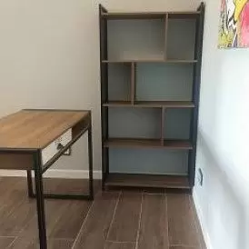 Стеллаж Oslo, орех/белый