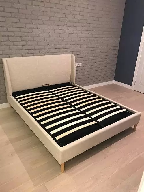 Кровать Carrera 160x200 (с подъемным механизмом), бежевый - фото 13