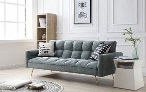 Диван-кровать Madrid, зеленый/золотые ножки Диван-кровать Madrid, зеленый/золотые ножки