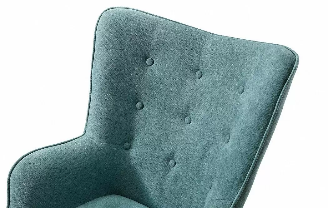 Кресло Hygge, темно-бирюзовый/орех - фото 4