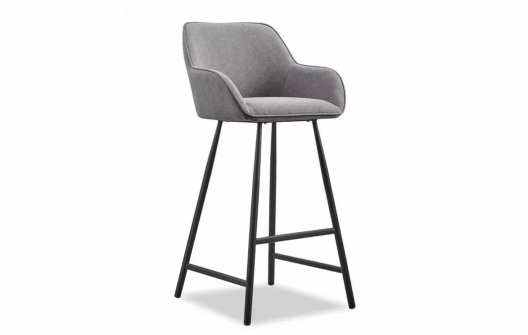 Стул барный Kevin (76), серый/черный