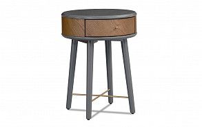 Тумба прикроватная Paula, дуб/темно-серый