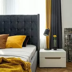 Кровать с подъемным механизмом Vivien 180x200, желтый