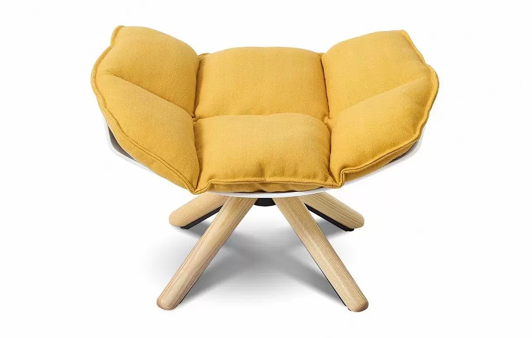 Кресло и оттоманка в стиле Husk, желтый - фото 10
