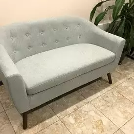 Диван Florence 2-х местный, темно-серый/цветные пуговицы