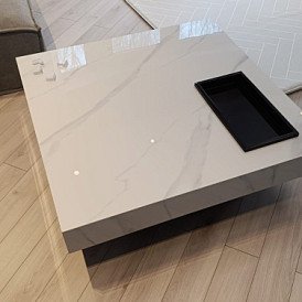 Стол журнальный Gabrielle (100), белый камень