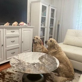 Стол журнальный Aria (80), светлая керамика/бронза