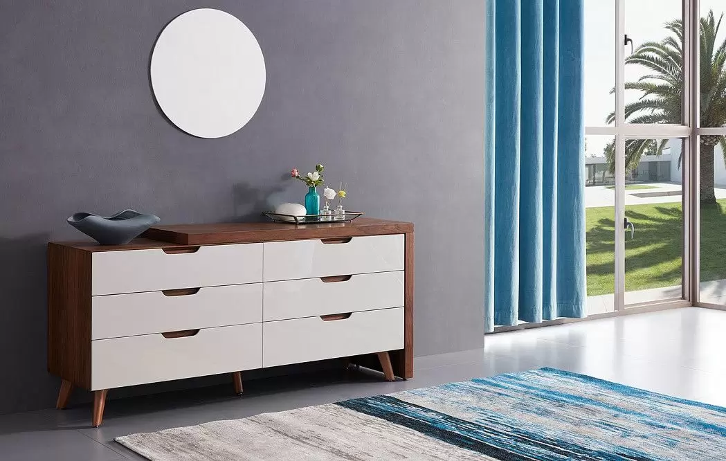 Комплект для спальни Madeira, серо-коричневый/орех/белый - фото 5