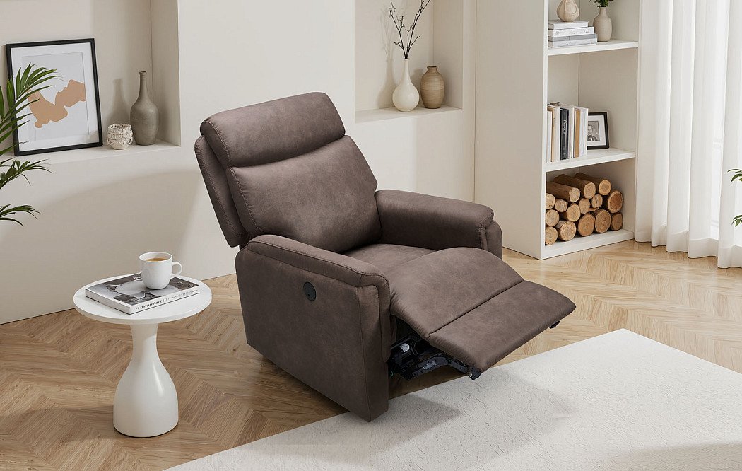 Кресло-реклайнер Stanley, коричневый - фото 4