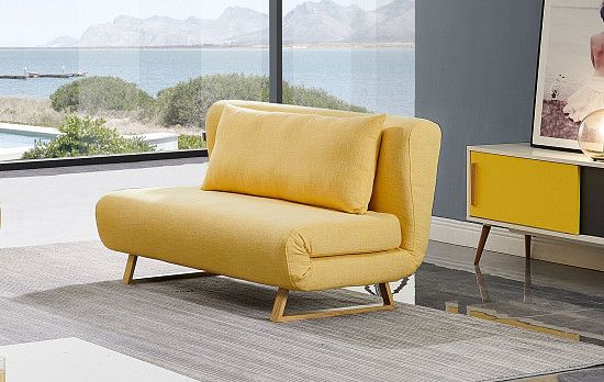 Диван-кровать Rosy 2-х местный, желтый/без принта