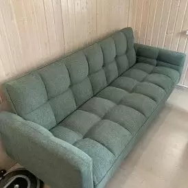 Диван-кровать Madrid, желтый/золотые ножки