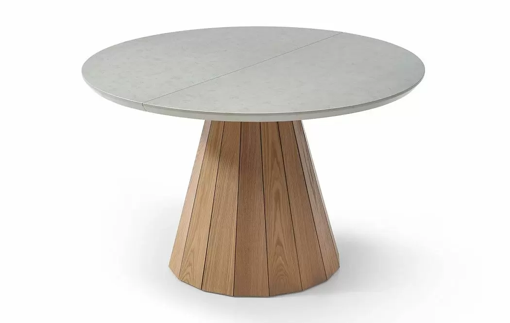 Стол раскладной Eclectic 120-160, серый/ясень - фото 11