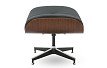 Комплект кресло и оттоманка Eames Lounge, черный/орех
