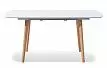 Стол раскладной Ellis 120-160, белый/бук