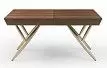 Стол раскладной Eleonora 160-340, орех/золото
