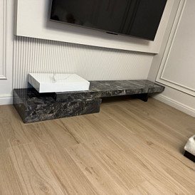 Стол журнальный Gabrielle (100), белый камень