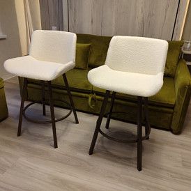 Стул барный Jasmin (76), кремовый/медь