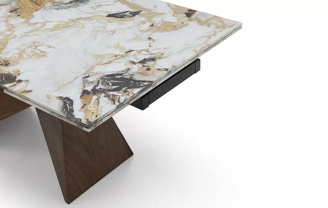 Стол раскладной Portofino 180-260, светлая керамика/орех - фото 12