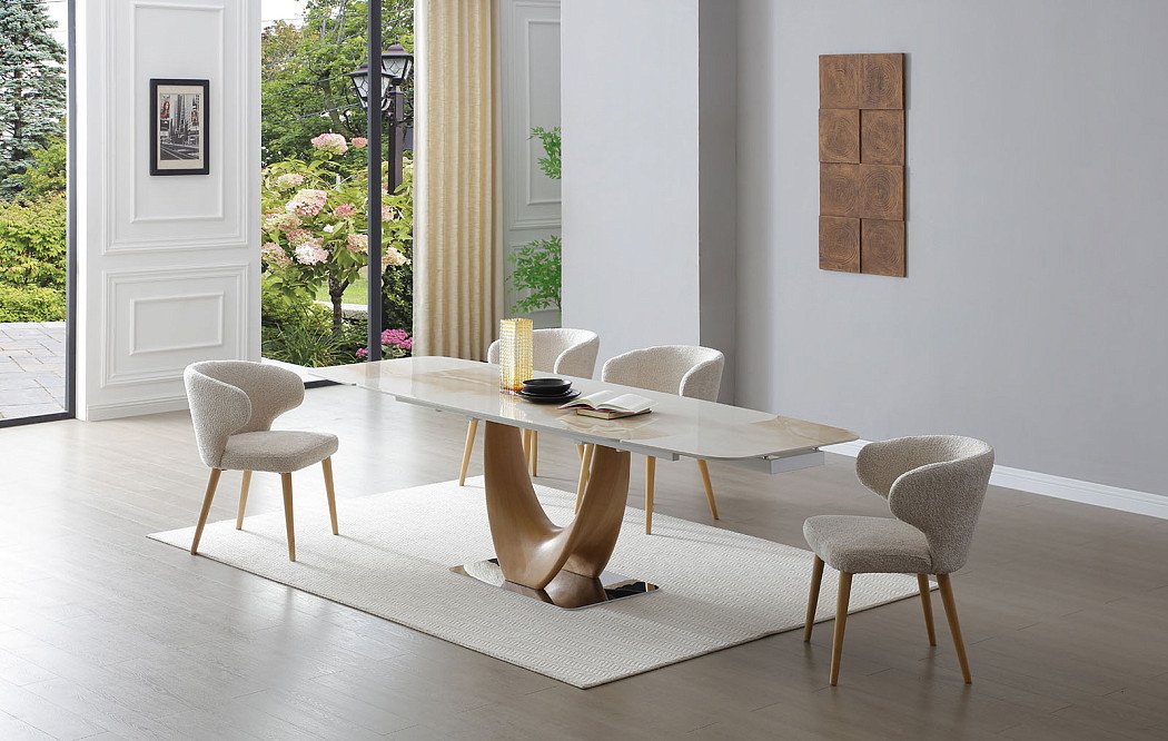 Стол раскладной Rimini Ceramic 180-270, бежевая керамика/ясень - фото 6