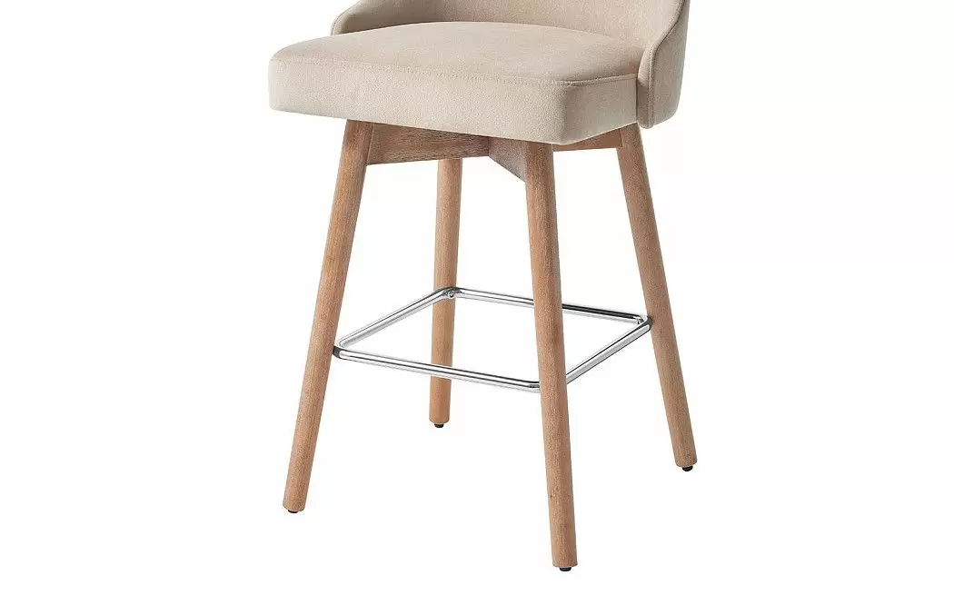 Стул полубарный Jimmy, бежевый/беленое дерево - фото 5