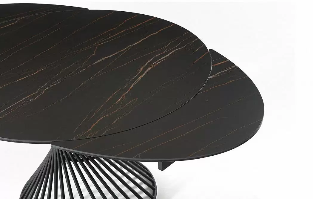 Стол раскладной Tornado 120-180, темная керамика/черный - фото 8