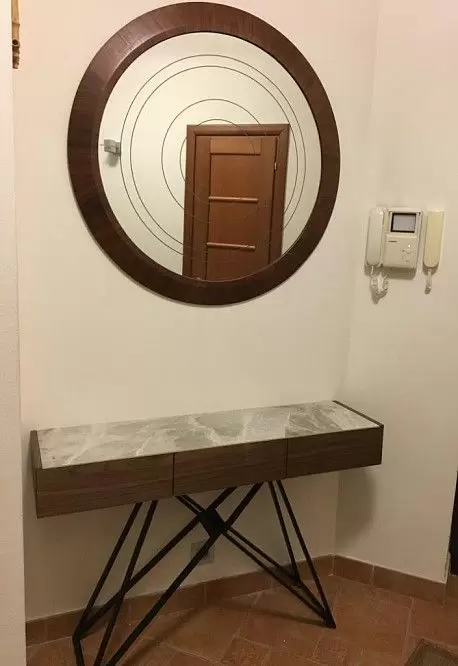 Консоль Cross, орех/светлая керамика - фото 12