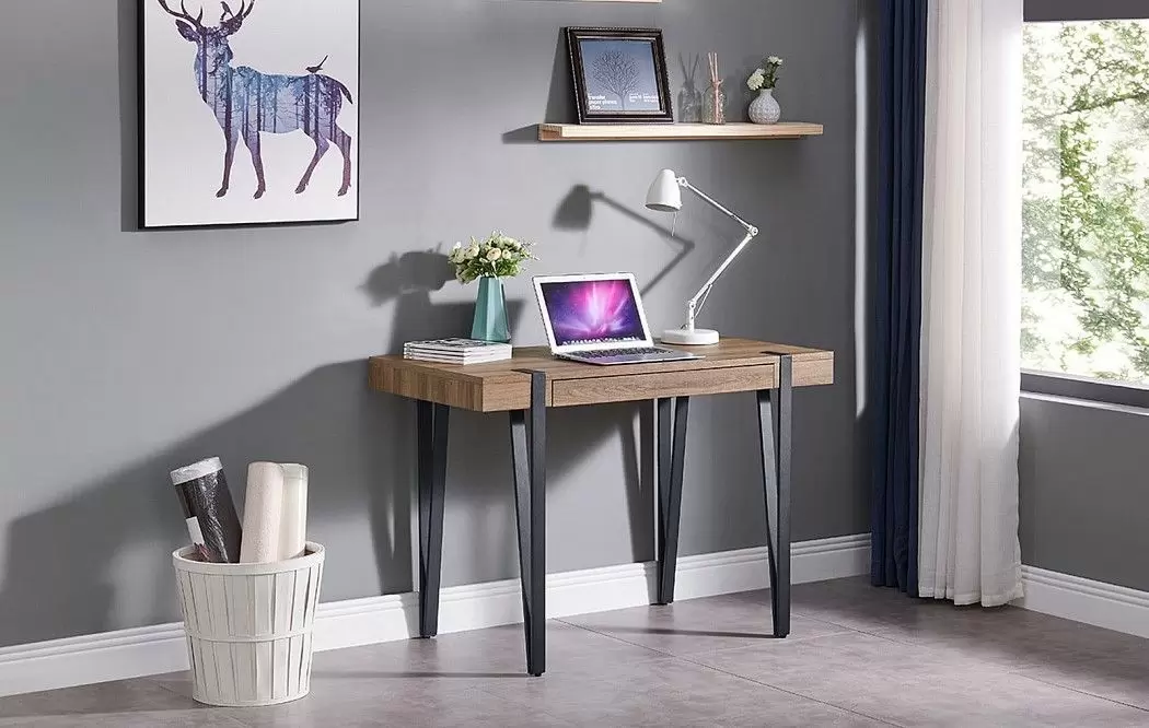 Стол письменный Project, орех/черный