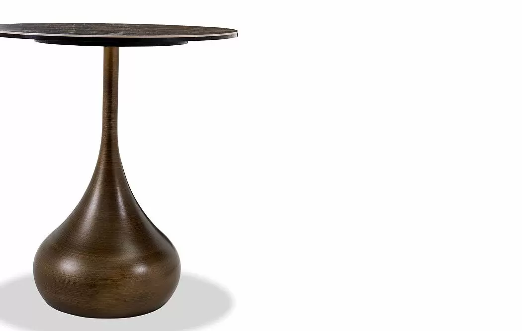 Стол журнальный Reggio (50), камень мокко/бронза - фото 6