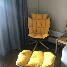 Оттоманка в стиле Husk, серый