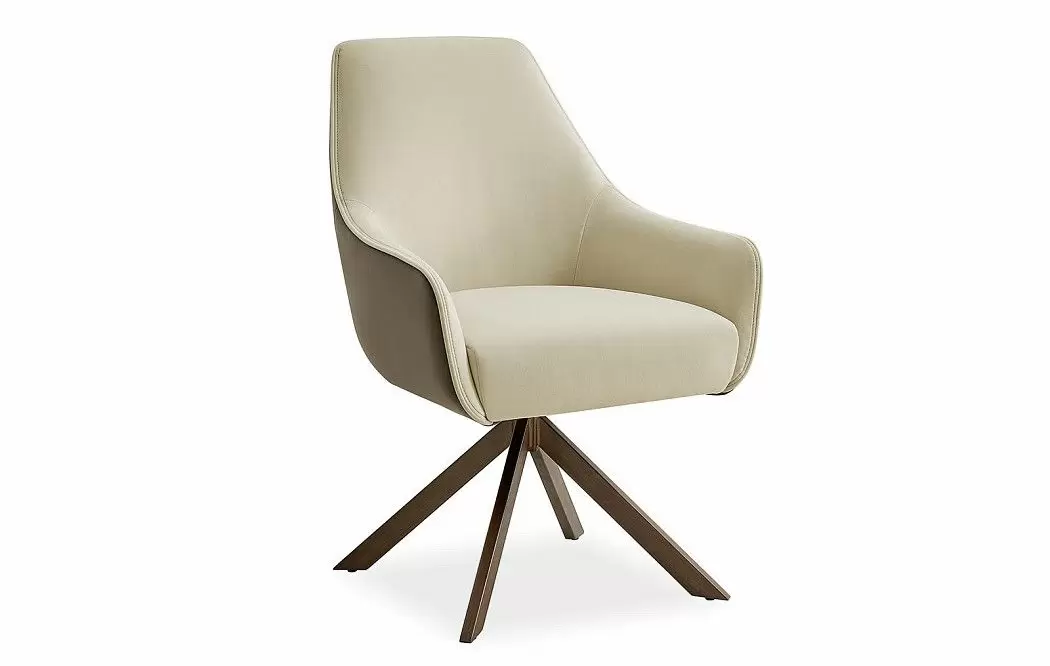 Стул Emma, бежевый/коричневый/бронза