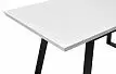Стол раскладной Dakota 120-160, белый/черный