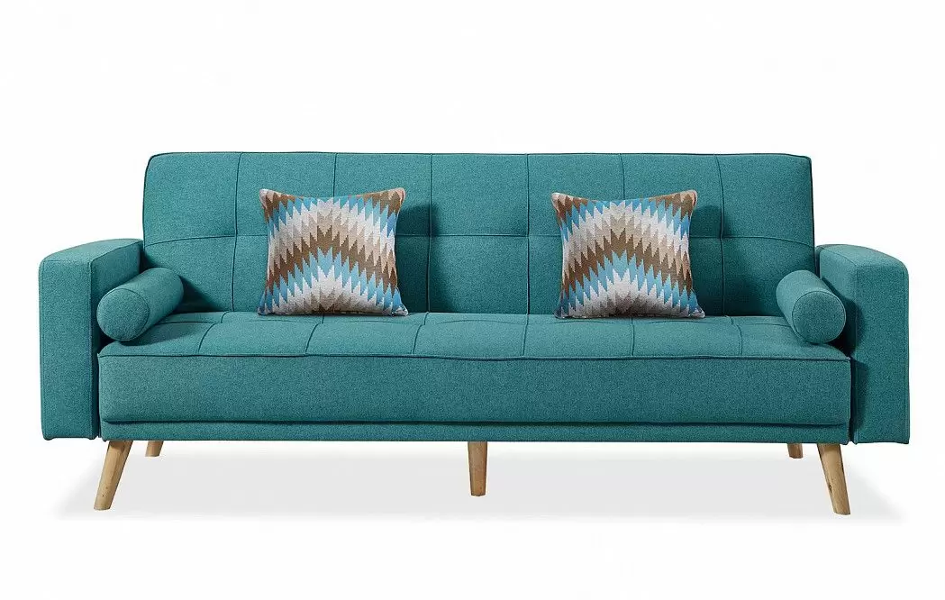 Подушка Quadro Etno (45x45), голубой/коричневый - фото 4