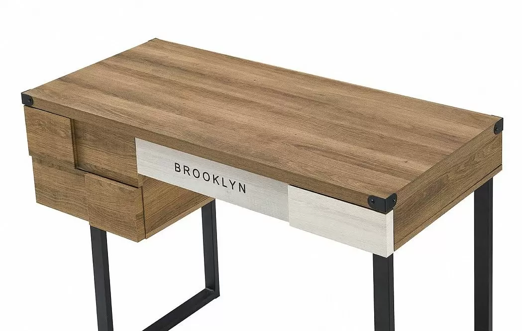 Стол письменный Brooklyn, орех/черный - фото 7