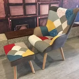 Кресло Hygge, пэчворк/натуральный