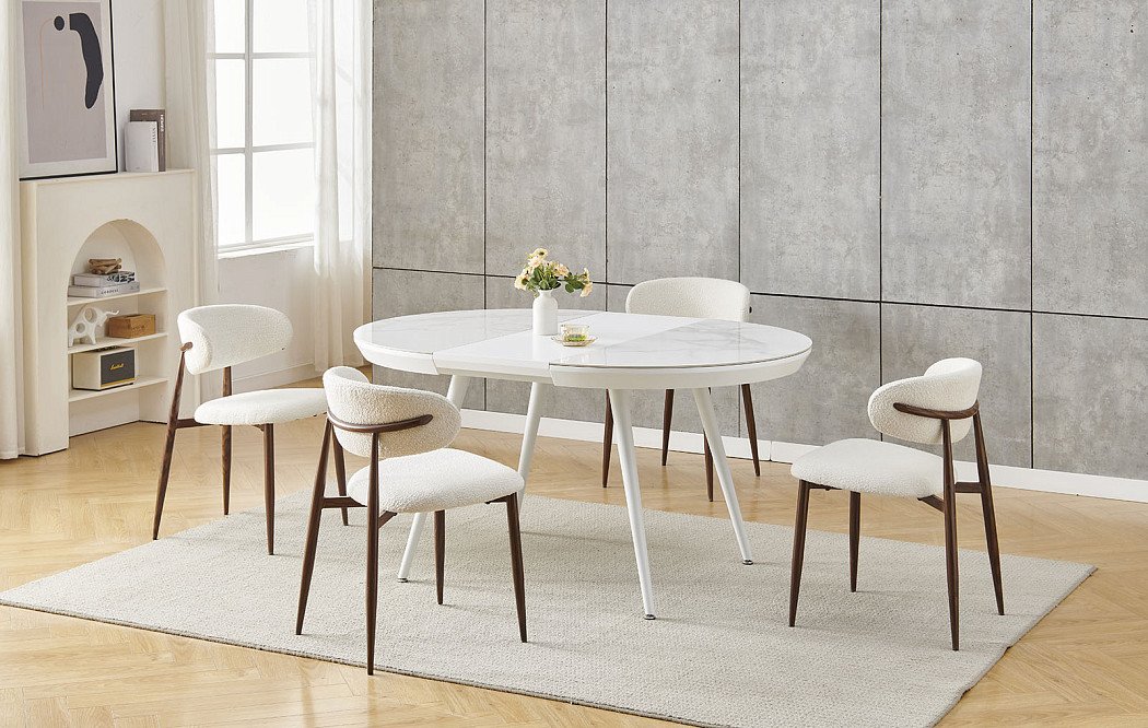 Стол раскладной Valerie 110-150, белая керамика - фото 12