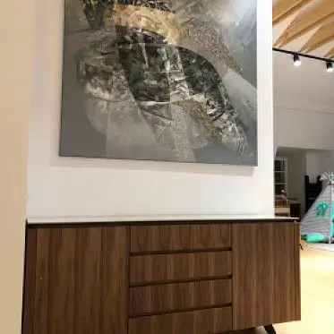 Буфет Nottingham, белая керамика/орех