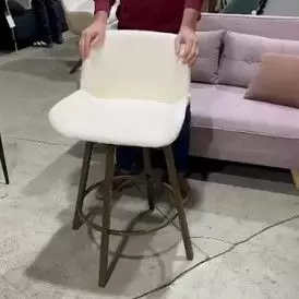 Стул барный Jasmin (76), кремовый/медь