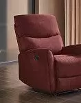 Кресло-реклайнер Lindsey, темно-красный