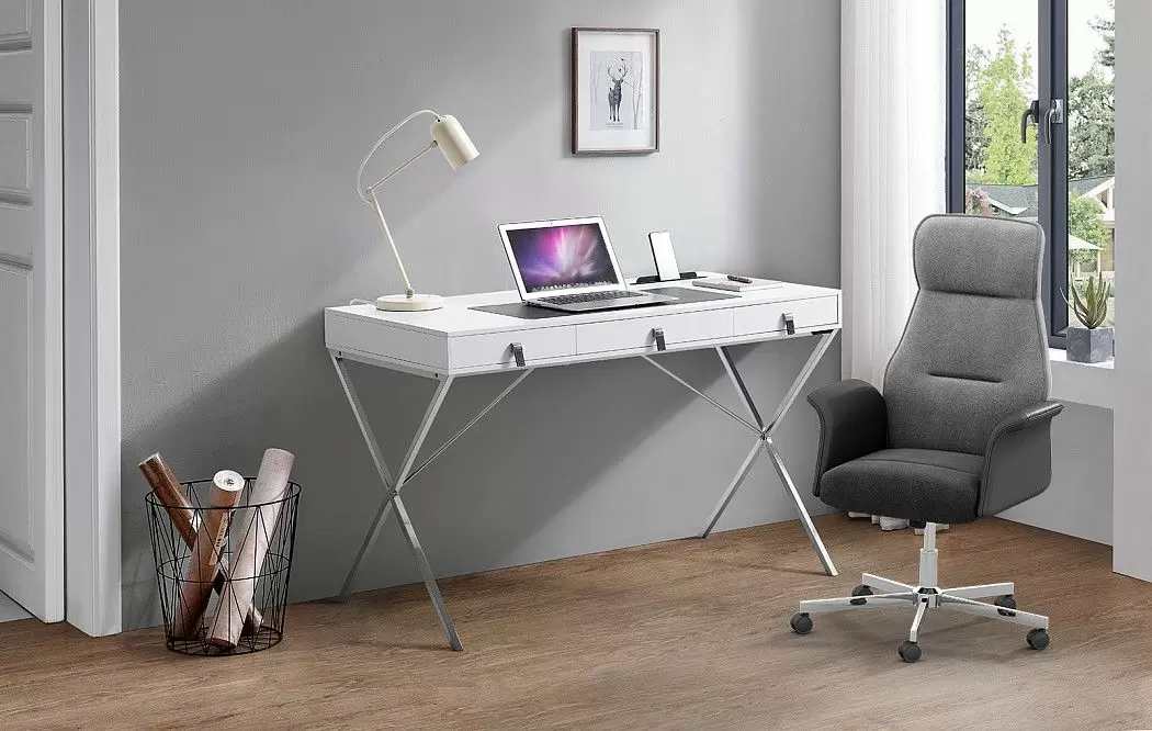 Стол письменный Christopher, белый/хром - фото 8