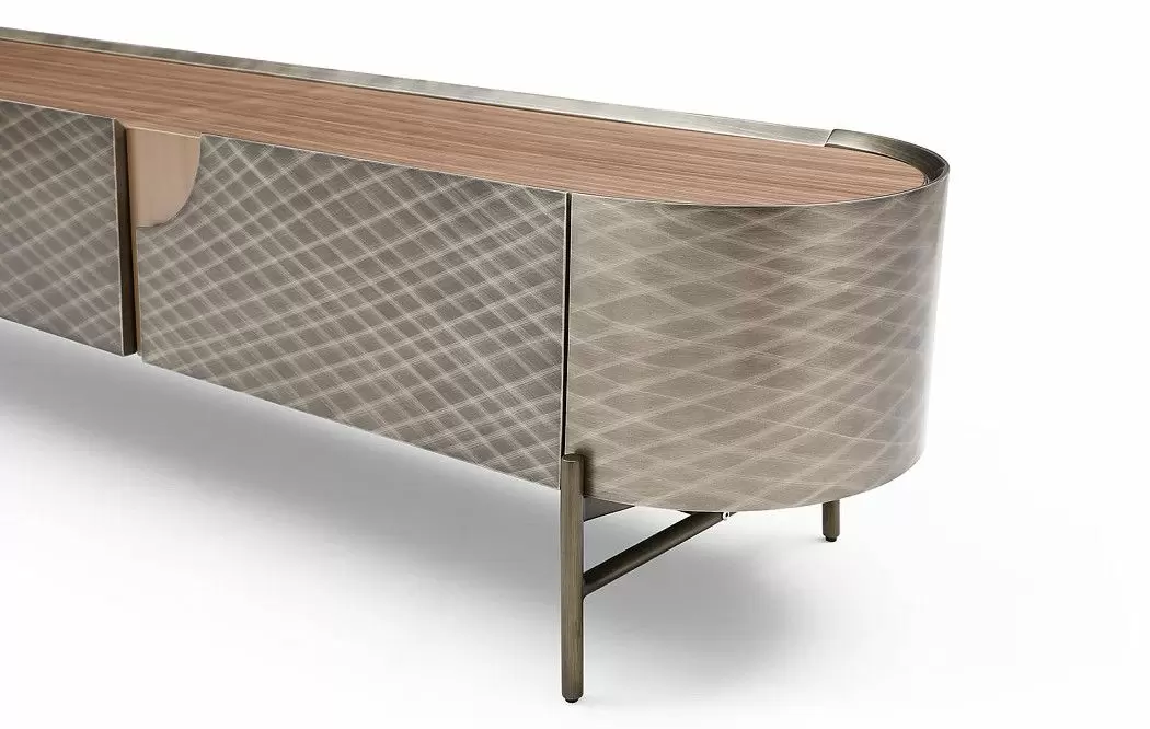 ТВ Тумба Emily, орех/бронза - фото 9