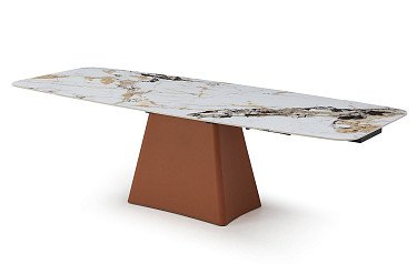 Стол раскладной Martina 160-230, керамика/коричневый